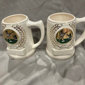Dinn Brothers Bros Baseball Drinking Stein Mug Set of 2